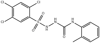 4-(2-METHYLPHENYL)-1-((2,4,5-TRICHLOROPHENYL)SULFONYL)SEMICARBAZIDE Struktur