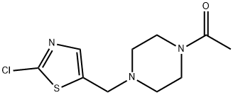 1-(4-[(2-CHLORO-1,3-THIAZOL-5-YL)METHYL]PIPERAZINO)-1-ETHANONE Struktur