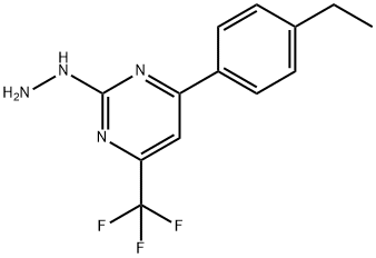 [4-(4-ETHYL-PHENYL)-6-TRIFLUOROMETHYL-PYRIMIDIN-2-YL]-HYDRAZINE Struktur