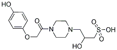 2-HYDROXY-3-(4-[(4-HYDROXYPHENOXY)ACETYL]PIPERAZIN-1-YL)PROPANE-1-SULFONIC ACID Struktur