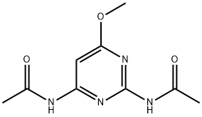 N-[2-(ACETYLAMINO)-6-METHOXY-4-PYRIMIDINYL]ACETAMIDE Struktur