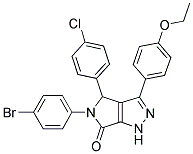 5-(4-BROMOPHENYL)-4-(4-CHLOROPHENYL)-3-(4-ETHOXYPHENYL)-4,5-DIHYDROPYRROLO[3,4-C]PYRAZOL-6(1H)-ONE Struktur