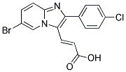 3-[6-BROMO-2-(4-CHLORO-PHENYL)-IMIDAZO[1,2-A]-PYRIDIN-3-YL]-ACRYLIC ACID Struktur