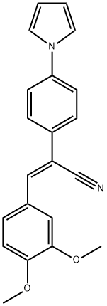 (Z)-3-(3,4-DIMETHOXYPHENYL)-2-[4-(1H-PYRROL-1-YL)PHENYL]-2-PROPENENITRILE Struktur