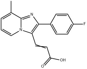 3-[2-(4-FLUORO-PHENYL)-8-METHYL-IMIDAZO[1,2-A]-PYRIDIN-3-YL]-ACRYLIC ACID Struktur