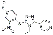 4-(4-ETHYL-5-PYRIDIN-4-YL-4 H-[1,2,4]TRIAZOL-3-YLSULFANYL)-3-NITRO-BENZALDEHYDE Struktur