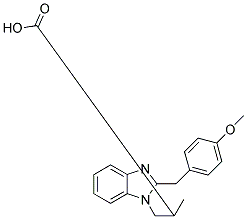 3-[2-(4-METHOXY-BENZYL)-BENZOIMIDAZOL-1-YL]-2-METHYL-PROPIONIC ACID Struktur