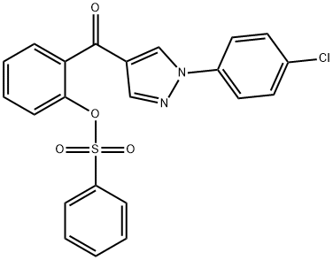 2-([1-(4-CHLOROPHENYL)-1H-PYRAZOL-4-YL]CARBONYL)PHENYL BENZENESULFONATE Struktur