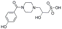 2-HYDROXY-3-[4-(4-HYDROXYBENZOYL)PIPERAZIN-1-YL]PROPANE-1-SULFONIC ACID Struktur