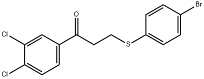 3-[(4-BROMOPHENYL)SULFANYL]-1-(3,4-DICHLOROPHENYL)-1-PROPANONE Struktur