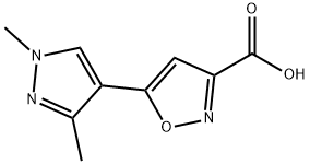 5-(1,3-DIMETHYL-1H-PYRAZOL-4-YL)-ISOXAZOLE-3-CARBOXYLIC ACID Struktur