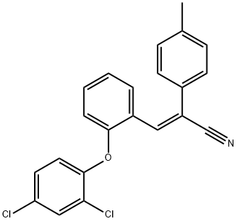 (E)-3-[2-(2,4-DICHLOROPHENOXY)PHENYL]-2-(4-METHYLPHENYL)-2-PROPENENITRILE Struktur