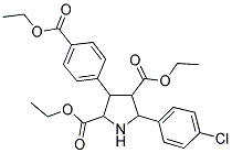 DIETHYL 5-(4-CHLOROPHENYL)-3-(4-ETHOXYCARBONYLPHENYL)-2,4-PYRROLIDINEDICARBOXYLATE Struktur