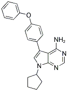 7-CYCLOPENTYL-5-(4-PHENOXY)PHENYL-7H-PYRROLO[2,3-D]PYRIMIDIN-4-YLAMINE Struktur