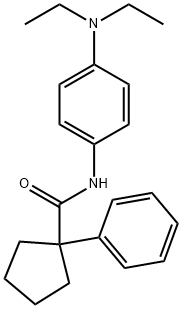 N-(4-(DIETHYLAMINO)PHENYL)(PHENYLCYCLOPENTYL)FORMAMIDE Struktur