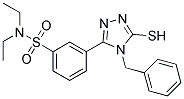 3-(4-BENZYL-5-MERCAPTO-4H-[1,2,4]TRIAZOL-3-YL)-N,N-DIETHYL-BENZENESULFONAMIDE Struktur