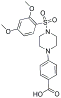 4-(4-[(2,4-DIMETHOXYPHENYL)SULFONYL]PIPERAZIN-1-YL)BENZOIC ACID Struktur