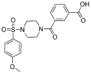 3-((4-[(4-METHOXYPHENYL)SULFONYL]PIPERAZIN-1-YL)CARBONYL)BENZOIC ACID Struktur