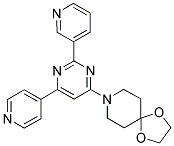 8-(2-PYRIDIN-3-YL-6-PYRIDIN-4-YLPYRIMIDIN-4-YL)-1,4-DIOXA-8-AZASPIRO[4.5]DECANE Struktur