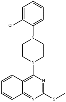 4-[4-(2-CHLOROPHENYL)PIPERAZINO]-2-(METHYLSULFANYL)QUINAZOLINE Struktur