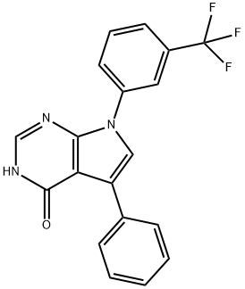 5-PHENYL-7-[3-(TRIFLUOROMETHYL)PHENYL]-7H-PYRROLO[2,3-D]PYRIMIDIN-4-OL Struktur