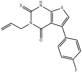 3-ALLYL-5-(4-FLUORO-PHENYL)-2-MERCAPTO-3H-THIENO[2,3-D]PYRIMIDIN-4-ONE Struktur