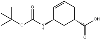 CIS-3-TERT-BUTOXYCARBONYLAMINOCYCLOHEX-4-ENECARBOXYLIC ACID Struktur