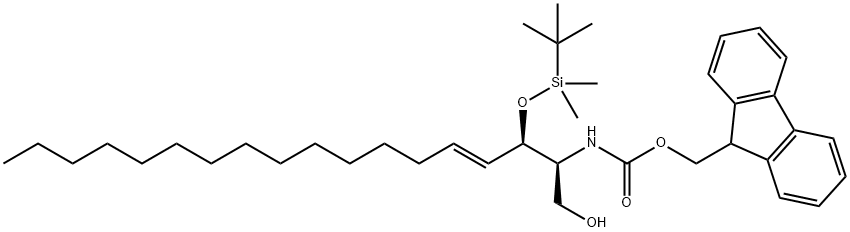 3-O-(TERT-BUTYLDIMETHYLSILYLOXY)-2-FMOC-ERYTHRO-SPHINGOSINE Struktur