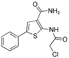 2-(2-CHLORO-ACETYLAMINO)-5-PHENYL-THIOPHENE-3-CARBOXYLIC ACID AMIDE Struktur