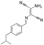 2-AMINO-1-(1-AZA-2-[4-(2-METHYLPROPYL)PHENYL]VINYL)ETHENE-1,2-DICARBONITRILE Struktur