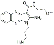 2-AMINO-1-(3-AMINO-PROPYL)-1H-PYRROLO[2,3-B]QUINOXALINE-3-CARBOXYLIC ACID (2-METHOXY-ETHYL)-AMIDE Struktur