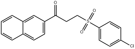 3-[(4-CHLOROPHENYL)SULFONYL]-1-(2-NAPHTHYL)-1-PROPANONE Struktur