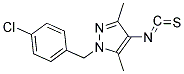 1-(4-CHLORO-BENZYL)-4-ISOTHIOCYANATO-3,5-DIMETHYL-1H-PYRAZOLE Struktur