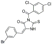 5-(3-BROMO-BENZYLIDENE)-3-(2,4-DICHLORO-BENZOYL)-2-THIOXO-IMIDAZOLIDIN-4-ONE Struktur