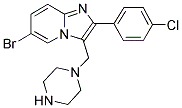 6-BROMO-2-(4-CHLORO-PHENYL)-3-PIPERAZIN-1-YLMETHYL-IMIDAZO[1,2-A]PYRIDINE Struktur