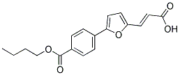 (2E)-3-(5-[4-(BUTOXYCARBONYL)PHENYL]-2-FURYL)ACRYLIC ACID Struktur