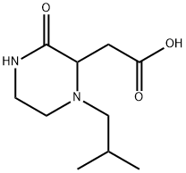 (1-ISOBUTYL-3-OXO-PIPERAZIN-2-YL)-ACETIC ACID Struktur