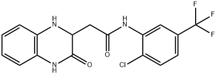 N-[2-CHLORO-5-(TRIFLUOROMETHYL)PHENYL]-2-(3-OXO-1,2,3,4-TETRAHYDROQUINOXALIN-2-YL)ACETAMIDE Struktur