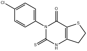 3-(4-CHLOROPHENYL)-2-MERCAPTO-6,7-DIHYDROTHIENO[3,2-D]PYRIMIDIN-4(3H)-ONE Struktur