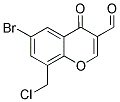 6-BROMO-8-CHLOROMETHYL-4-OXO-4H-CHROMENE-3-CARBALDEHYDE Struktur