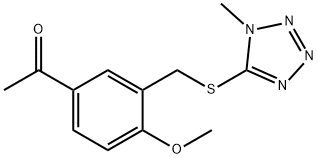 1-(4-METHOXY-3-[[(1-METHYL-1H-TETRAZOL-5-YL)THIO]METHYL]PHENYL)ETHANONE Struktur