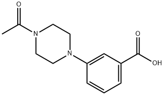 3-(4-ACETYLPIPERAZIN-1-YL)BENZOIC ACID Struktur