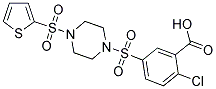 2-CHLORO-5-[[4-(THIEN-2-YLSULFONYL)PIPERAZIN-1-YL]SULFONYL]BENZOIC ACID Struktur