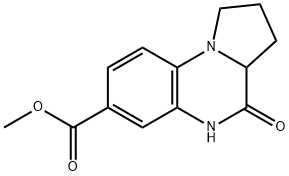 4-OXO-1,2,3,3A,4,5-HEXAHYDRO-PYRROLO[1,2-A]QUINOXALINE-7-CARBOXYLIC ACID METHYL ESTER Struktur