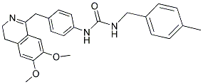 1-(4-((6,7-DIMETHOXY(3,4-DIHYDROISOQUINOLYL))METHYL)PHENYL)-3-((4-METHYLPHENYL)METHYL)UREA Struktur