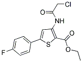 ETHYL 3-[(CHLOROACETYL)AMINO]-5-(4-FLUOROPHENYL)THIOPHENE-2-CARBOXYLATE Struktur