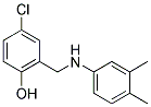 4-CHLORO-2-[(3,4-DIMETHYLANILINO)METHYL]BENZENOL Struktur