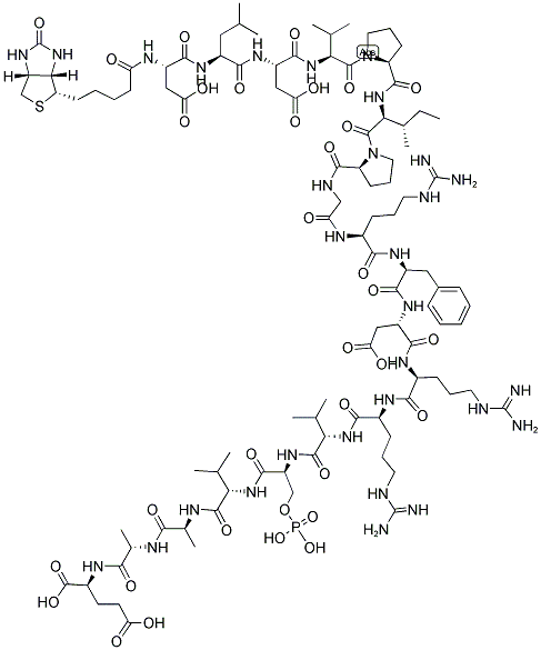 BIOTIN-ASP-LEU-ASP-VAL-PRO-ILE-PRO-GLY-ARG-PHE-ASP-ARG-ARG-VAL-PSER-VAL-ALA-ALA-GLU-OH Struktur