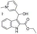 3-[(2-ETHOXYCARBONYL-INDOL-3-YL)HYDROXYMETHYL]-1-METHYL-PYRIDINIUM IODIDE Struktur