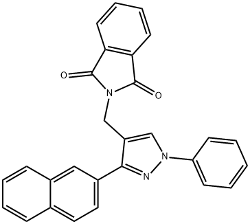 2-([3-(2-NAPHTHYL)-1-PHENYL-1H-PYRAZOL-4-YL]METHYL)-1H-ISOINDOLE-1,3(2H)-DIONE Struktur